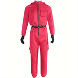 Unisex Halloween Jumpsuit  Hooded Front-Zip Costume with Accessories - Product detail 4