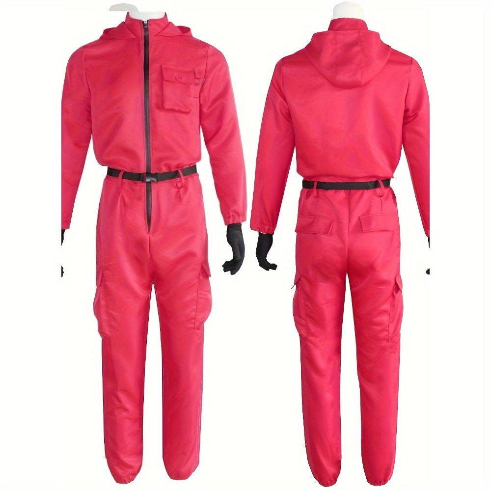 Unisex Halloween Jumpsuit  Hooded TV Series Costume With Accessories - Product detail 5