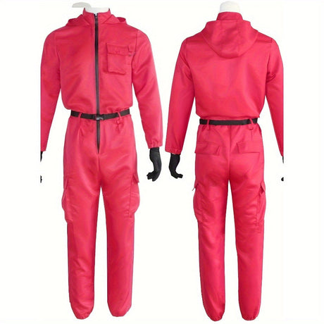 Unisex Halloween Jumpsuit  Hooded TV Series Costume With Accessories - Product detail 5