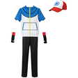 Anime Trainer Costume Set  Blue White Short Sleeve Collection - Product showcase