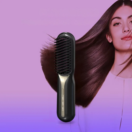 Ceramic Hair Straightening Brush  Cordless 3-Temperature Design - Product detail 4