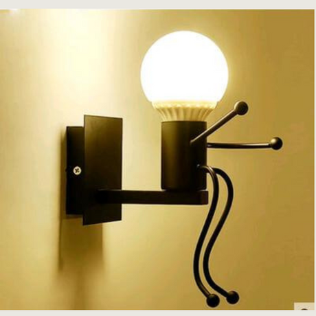 Modern Iron Wall Light  Stick Figure Design - Product showcase