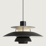 Scandinavian Pendant Light  Layered Metal Disc Design - Product showcase