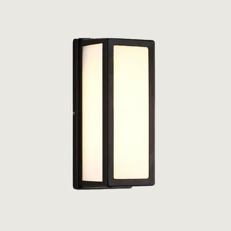 Modern Outdoor Wall Light  Black Frame LED Sconce - Product showcase