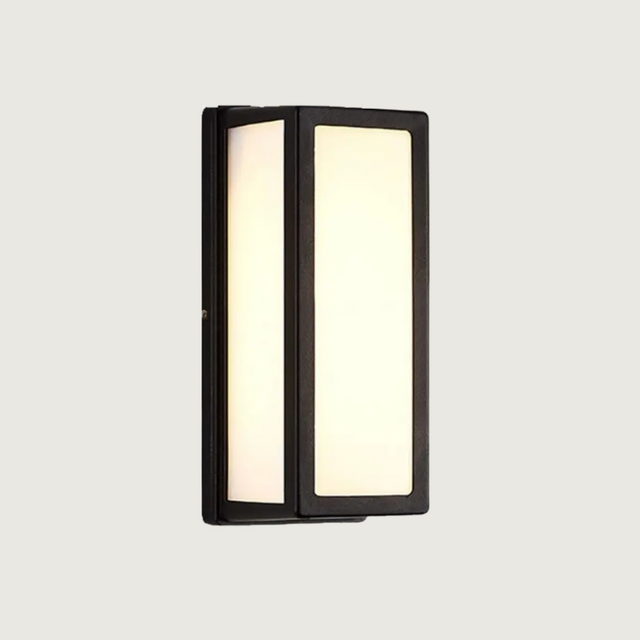 Modern Outdoor Wall Light  Black Frame LED Sconce - Product showcase