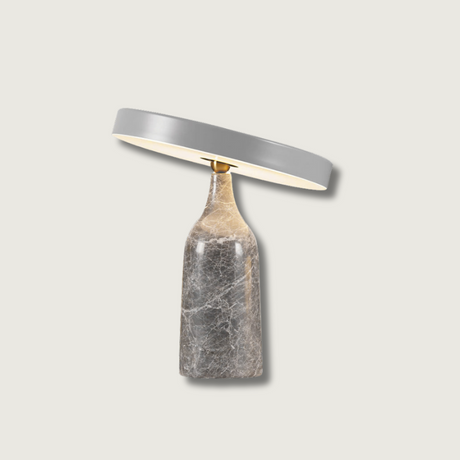 Modern Marble Table Lamp  Adjustable Metal Shade - Product showcase