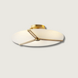Modern Ceiling Light  Glass Disc with Brass Frame - Product showcase