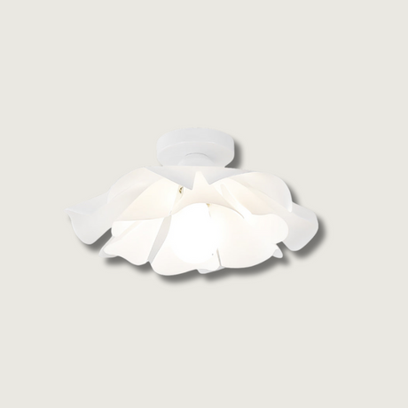 Floral Ceiling Light  White Acrylic Petal Design - Product showcase