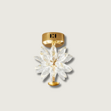 Crystal Flower Ceiling Light  Gold Frame Floral Design - Product showcase