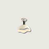 Modern Ceiling Light  Wave Shade Design With Black Accents - Product showcase