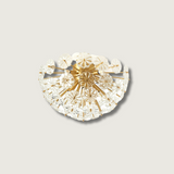 Crystal Flower Ceiling Light  Gold Metal Floral Design - Product showcase