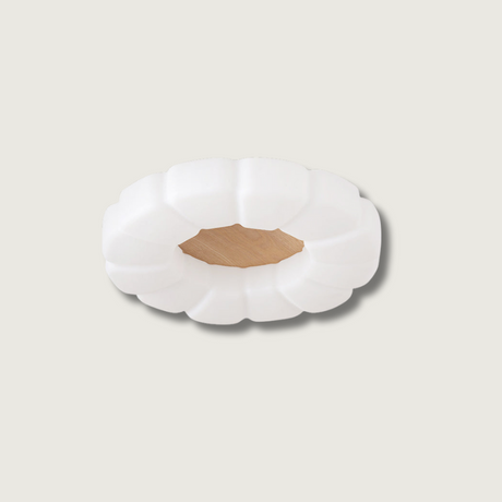Modern Floral Ceiling Light  White Acrylic Petal Design - Product showcase
