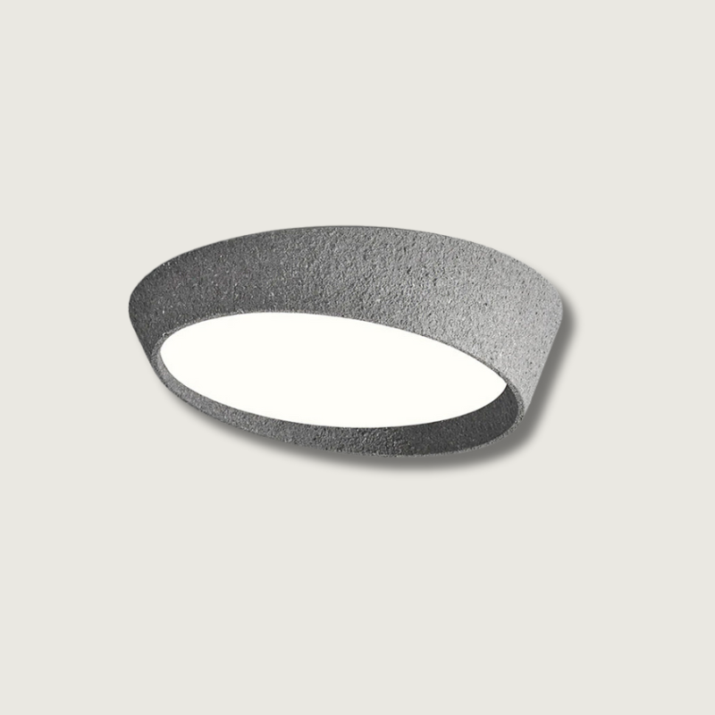 Modern Ceiling Light  Textured Metal Oval Design - Product showcase