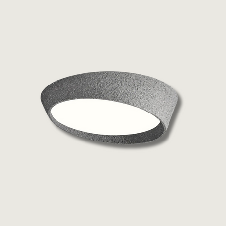 Modern Ceiling Light  Textured Metal Oval Design - Product showcase