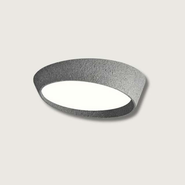 Modern Ceiling Light  Textured Metal Oval Design - Product showcase