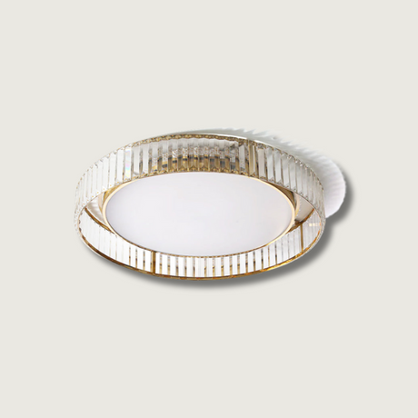 Modern Crystal Ceiling Light  Circular Glass Frame Design - Product showcase