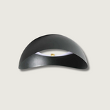 Modern LED Ceiling Light  Curved Black Metal Ring Design - Product showcase