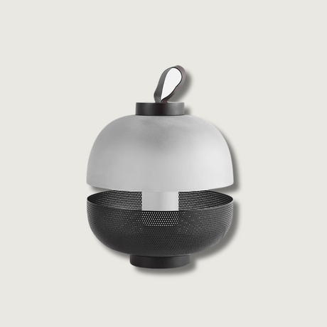 Modern Table Lamp  Mesh Metal and Frosted Glass Design - Product showcase