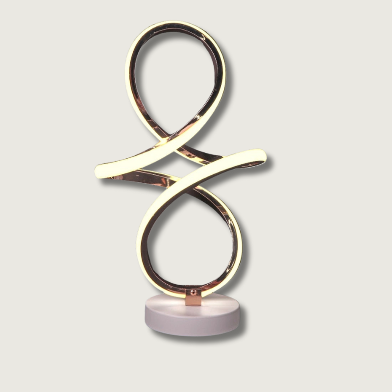 Modern LED Table Lamp  Infinity Spiral Design - Product showcase