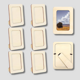 Wooden Photo Frame Set  Natural Wood DIY Display Frames - Product showcase
