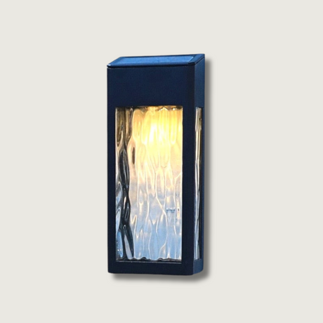 Modern Solar Wall Light  Waterproof Glass Panel Design - Product showcase