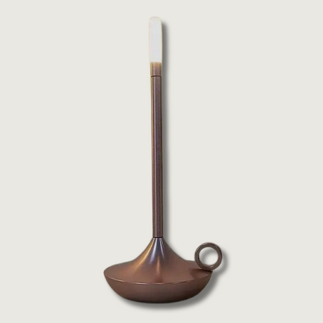 Nordic LED Candle Holder  Brushed Aluminum Dimmable Design - Product showcase