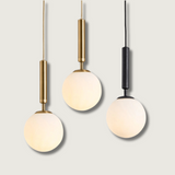 Modern Globe Pendant Light  Brass Cylinder Design - Product showcase