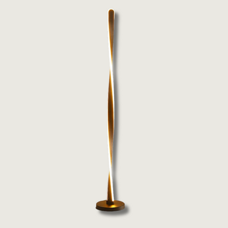 Modern LED Floor Lamp  Twisted Aluminum Design - Product showcase