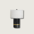 Modern Marble Table Lamp  Black Base Gold Accent - Product showcase
