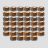 Rustic Tea Light Holders  Natural Wood Set of 40 - Product showcase