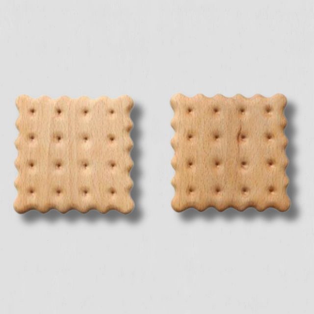 Wooden Table Coasters  Biscuit Pattern Design - Product showcase