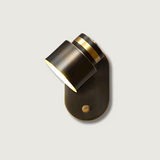 Modern Wall Sconce  Black Aluminum With Gold Trim - Product showcase