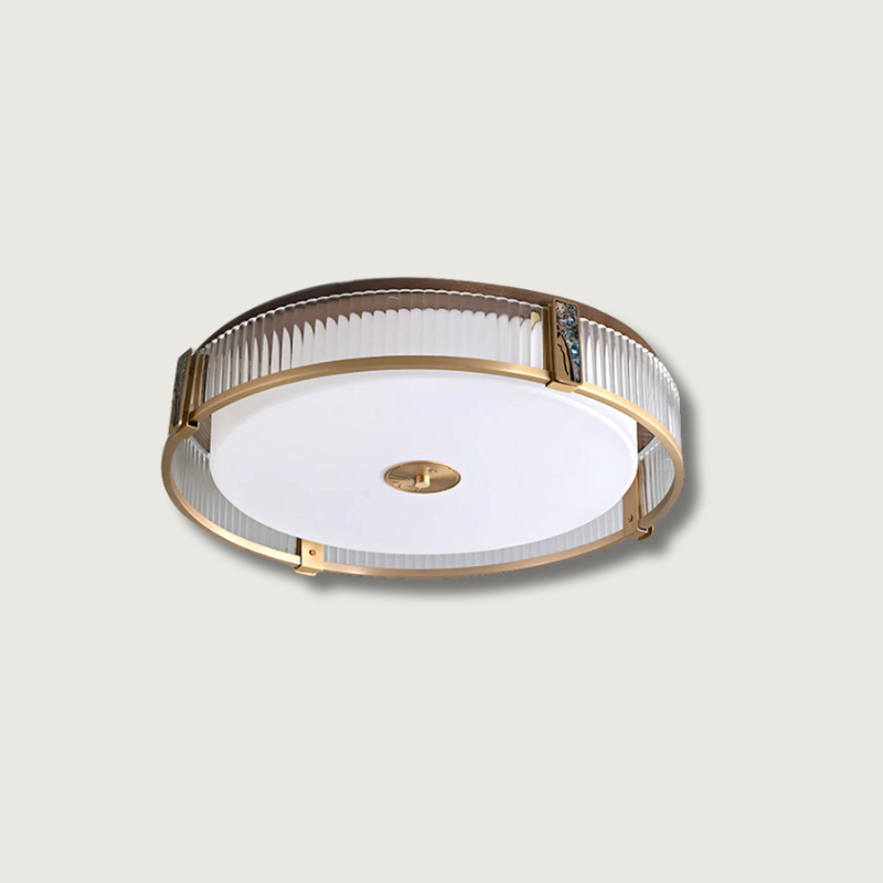 Modern Ceiling Light  Brass Frame With Acrylic Shade - Product showcase