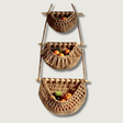 Woven Wall Storage Basket  3-Tier Macrame Design - Product showcase