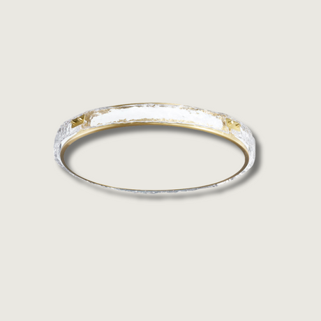 Modern LED Ceiling Light  Glass Ring with Gold Finish - Product showcase
