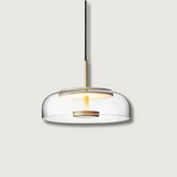 Modern LED Pendant Light  Glass Stone Disc Design - Product showcase