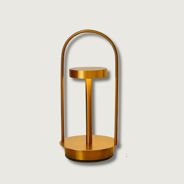 Modern Table Lamp  Brushed Gold Arch Design - Product showcase