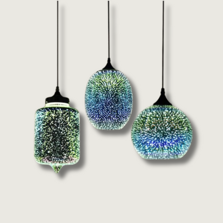 Modern Glass Pendant Light  3D Starlight Effect - Product showcase