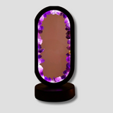 Amethyst Table Lamp  Crystal LED Mirror Design - Product showcase