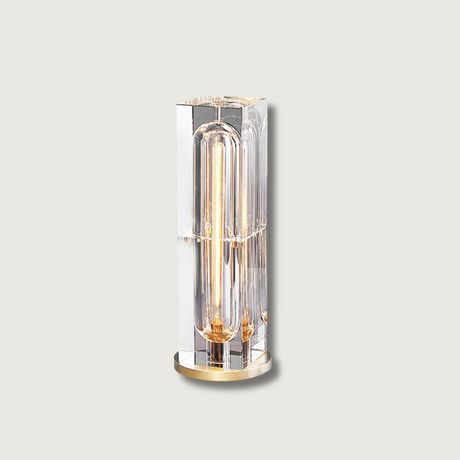 Crystal Table Lamp  Modern Glass and Brass Design - Product showcase