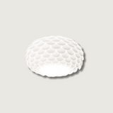 Modern Ceiling Light  White Sculptural Scale Pattern - Product showcase