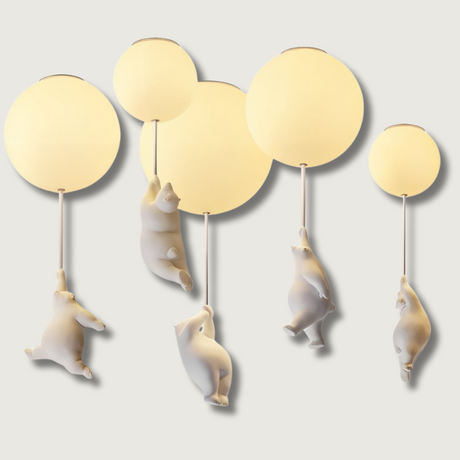 Kids Balloon Bear Ceiling Light  Floating Animals Design - Product showcase