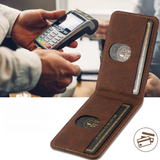 Leather Phone Wallet Case  Premium Card Holder Design - Detailed view