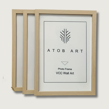 Modern Photo Frame Set  Natural Wood Collection - Product showcase