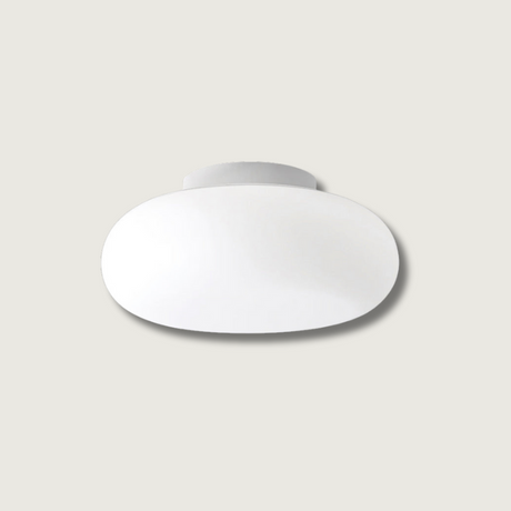 Modern LED Ceiling Light  White Oval Minimalist Design - Product showcase