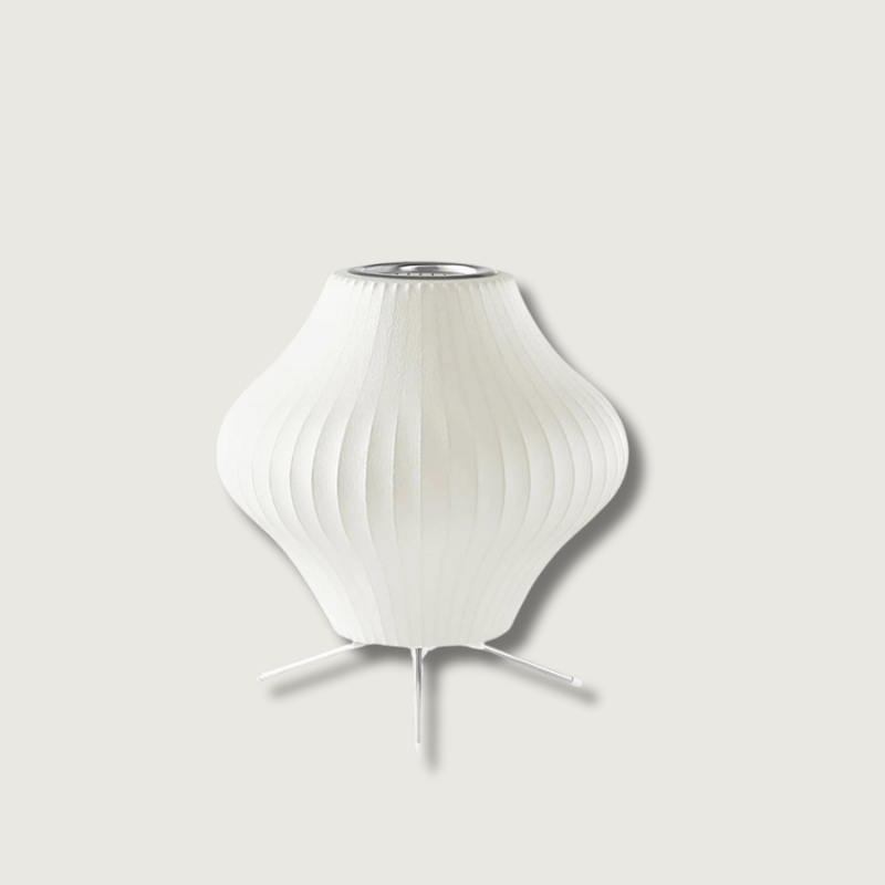 Modern Table Lamp  White Sculptural Tripod Design - Product showcase