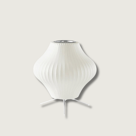 Modern Table Lamp  White Sculptural Tripod Design - Product showcase