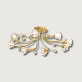 Crystal Ceiling Light  Brass Floral Branch Design - Product showcase