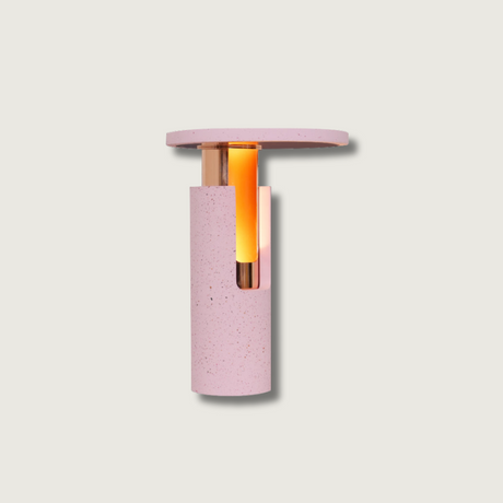 Modern Terrazzo Table Lamp  Amber Glow Design - Product showcase