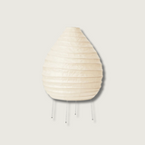 Japanese Paper Table Lamp  Handcrafted Mulberry Design - Product showcase